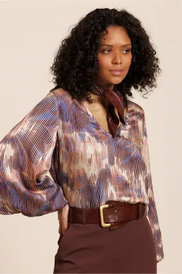 Studio Anneloes Florine flower stripe blouse Multi