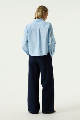 Garcia ladies shirt ls Blauw