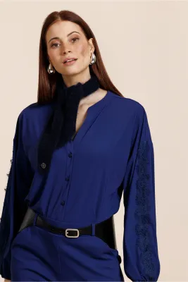Studio Anneloes Merle lace blouse Blauw