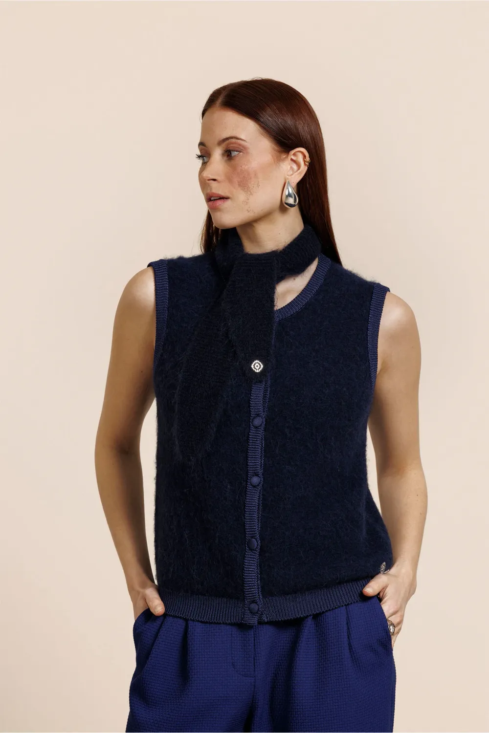 Studio Anneloes Cate sls cardigan Blauw