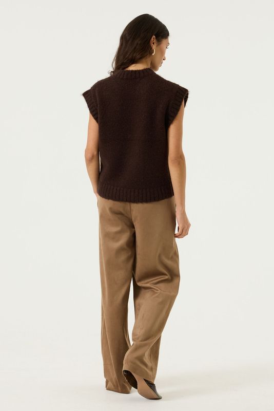 Garcia bruine suede broek