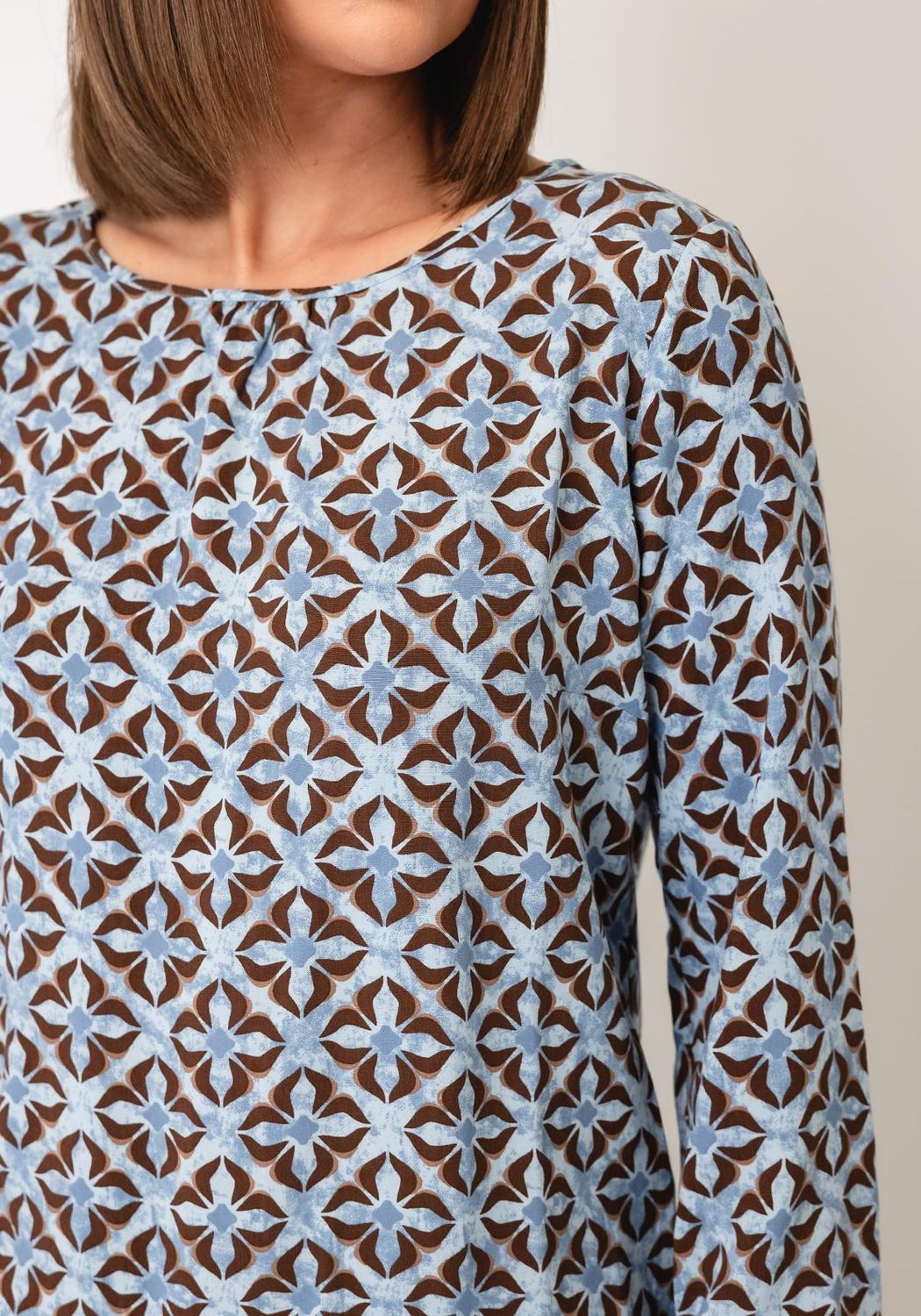 Betty Barclay blouse Blauw/Bruin
