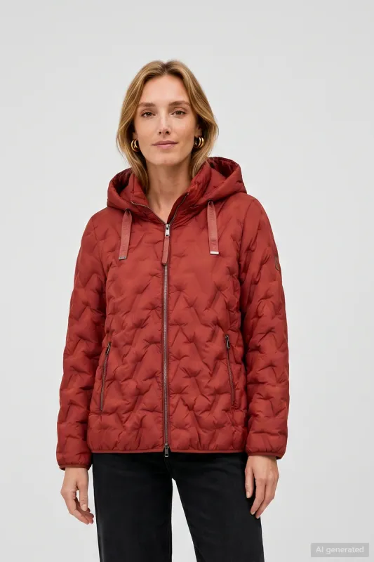 Barbara Lebek Jacke Stepp mit Kapuze Oranje