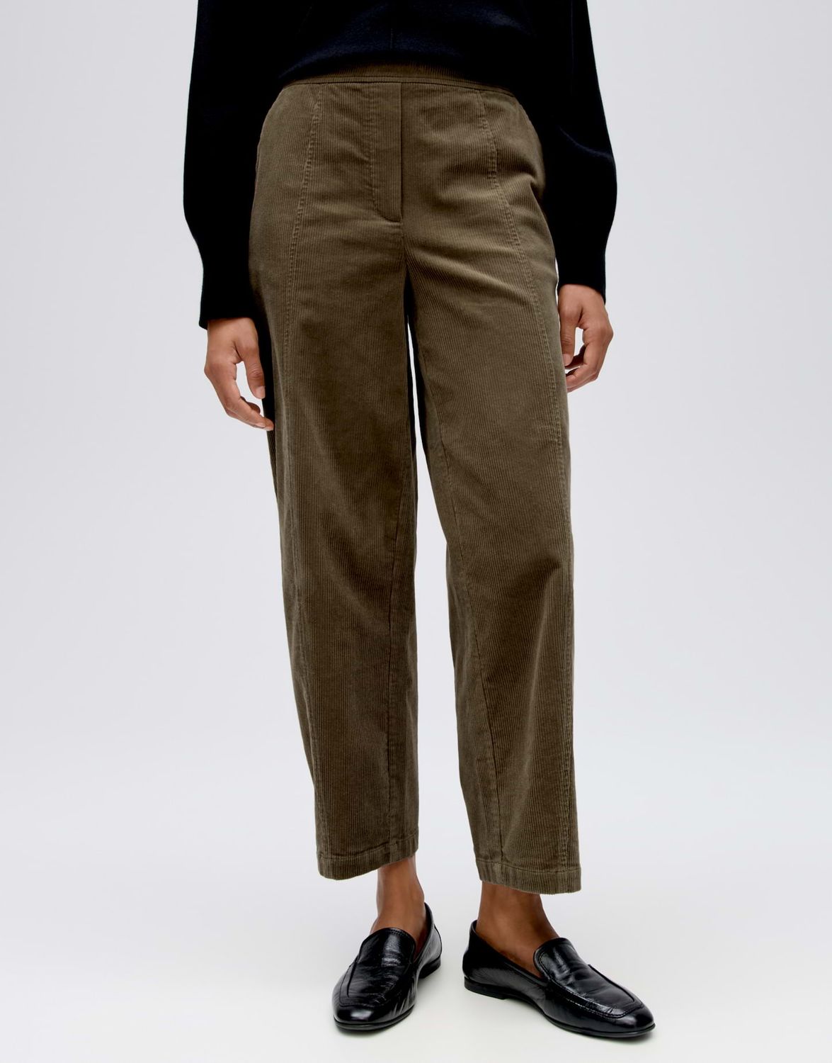 Opus MAROU MOD City-broek van BCI-katoenmix Bruin