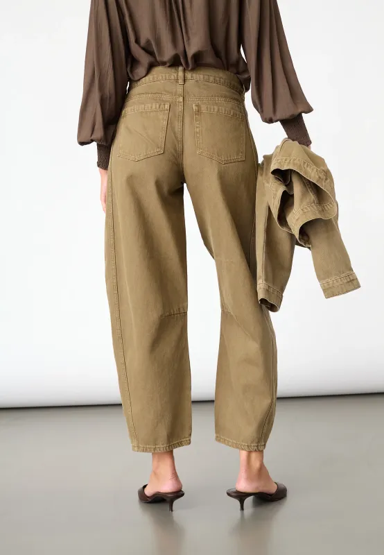 Sisters Point Fiora Barrel Broek Olijf