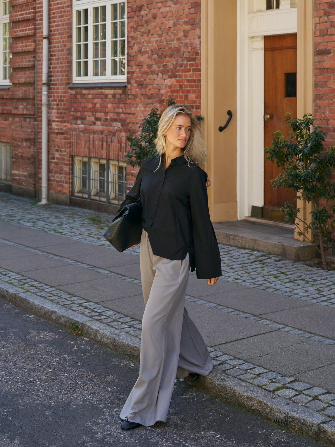 Neo Noir Janel Structure Pants Grijs