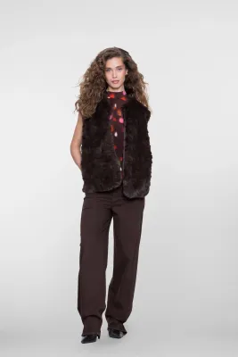 Geisha straight fit jeans met subtiel balloon detail Bruin