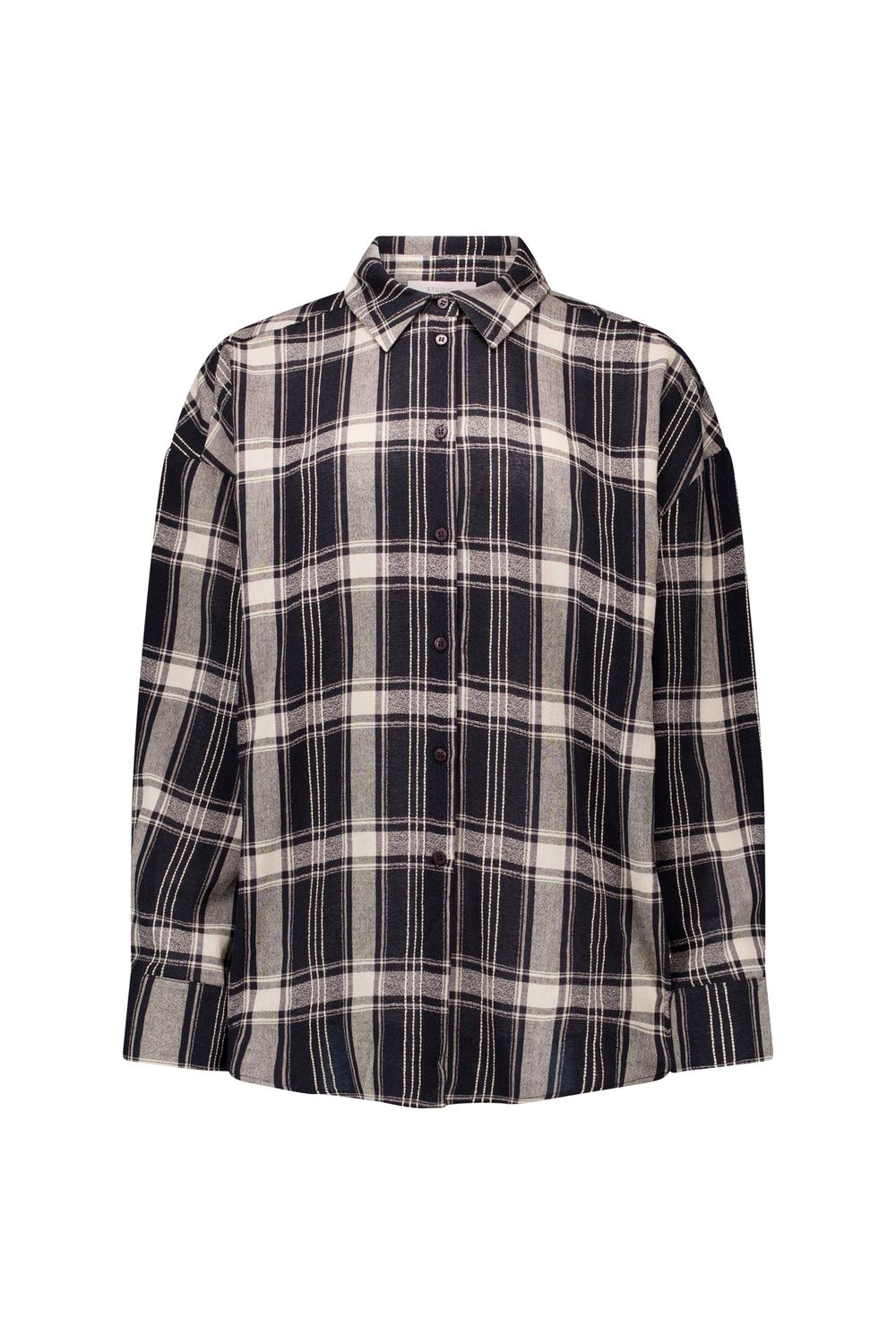 Studio Anneloes Leira check scarf blouse Blauw /bruin