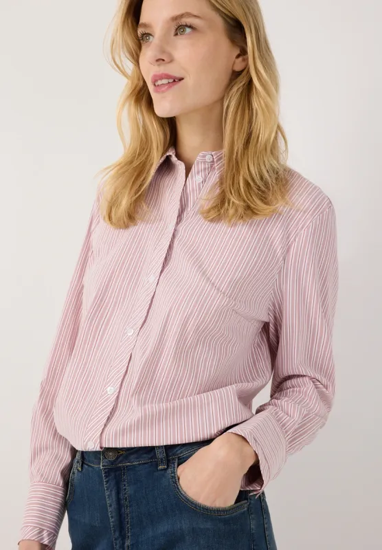 More &amp; More blouse met strepen roze
