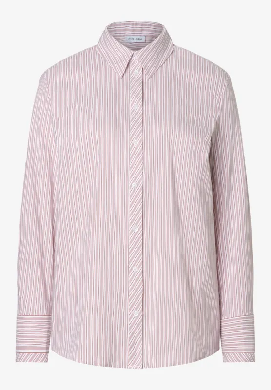 More &amp; More blouse met strepen roze