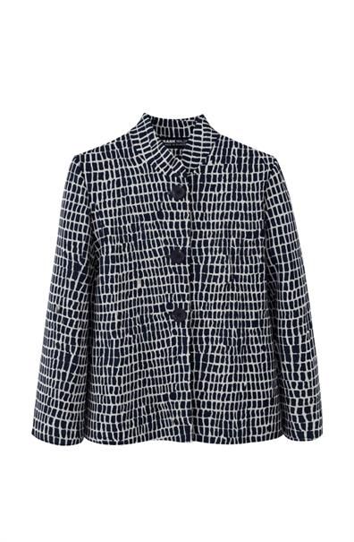 Frank Walder Blazer Met Print Blauw
