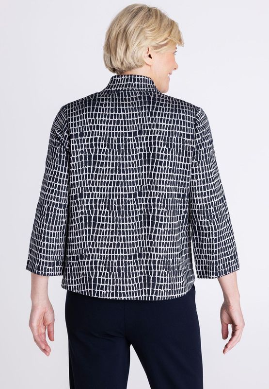 Frank Walder Blazer Met Print Blauw