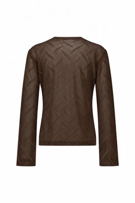 Studio Anneloes Reagan flaire lace top Bruin