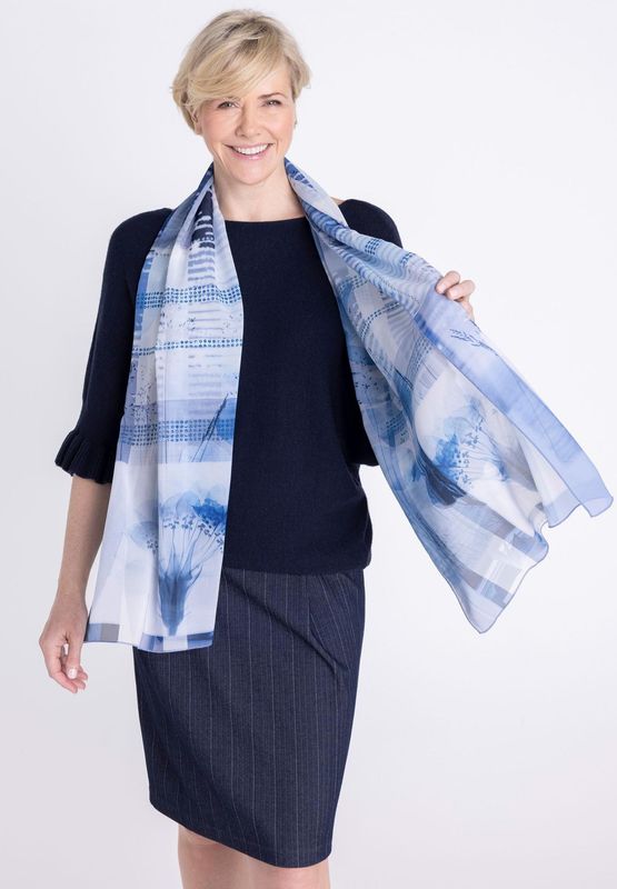 Frank Walder Sjaal Blauw
