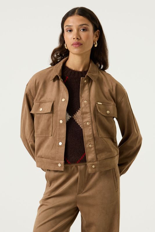 Garcia bruin suede jack