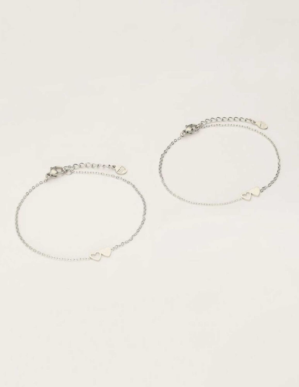 My Jewellery  2 Bestie armbandjes Hearts Zilver