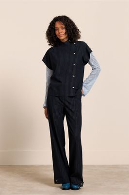 Studio Anneloes Jana gold stripe trousers Blauw 14128