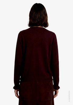 Zero vest met ruches donkerbruin