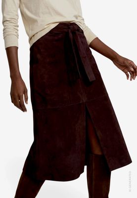 Zero midi rok in suede-look