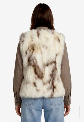 Zero Plusche Gilet fake fur camel