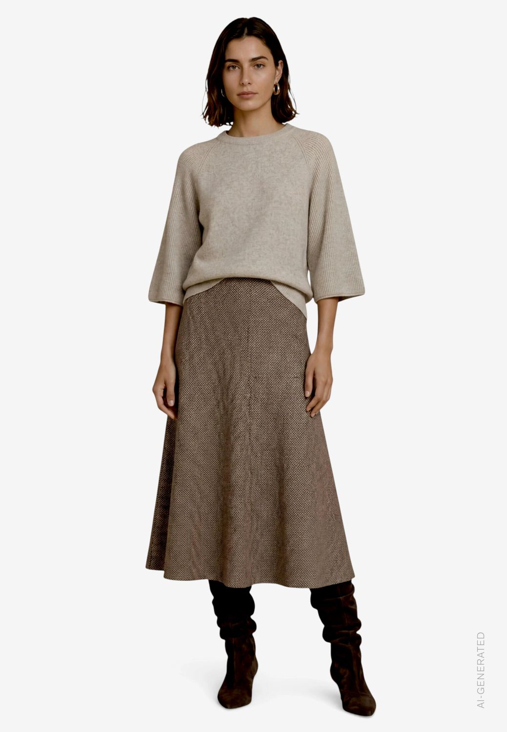 Zero gebreide pullover beige
