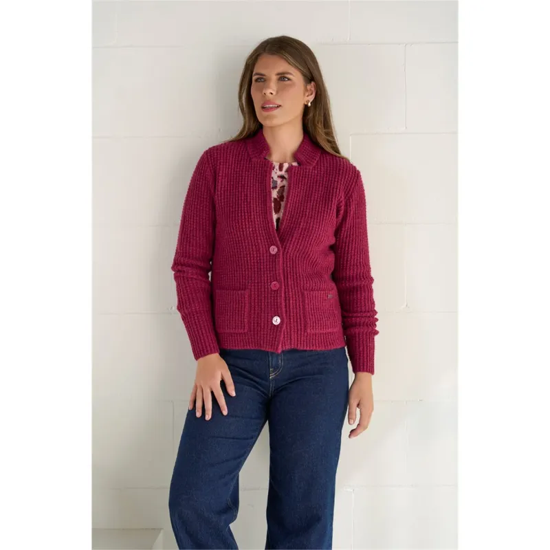 Roberto Sarto Vest ronde hals opstaand Rood