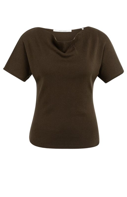 YaYa Gebreide top met watervalhals