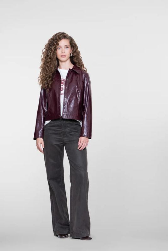 Geisha leather jacket Rood
