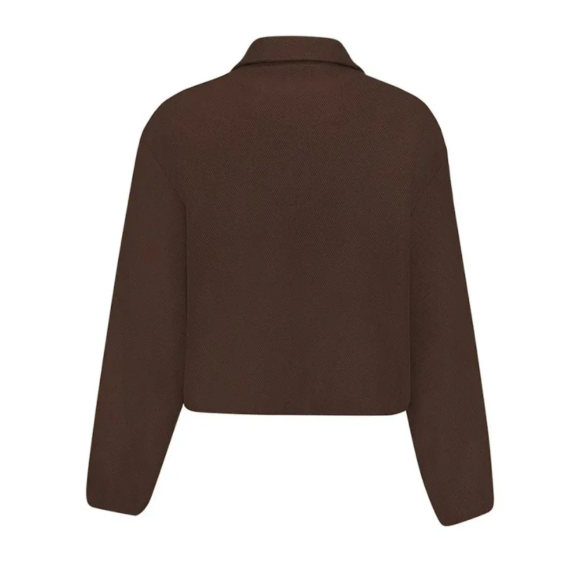 Geisha Bomber bruin met rits