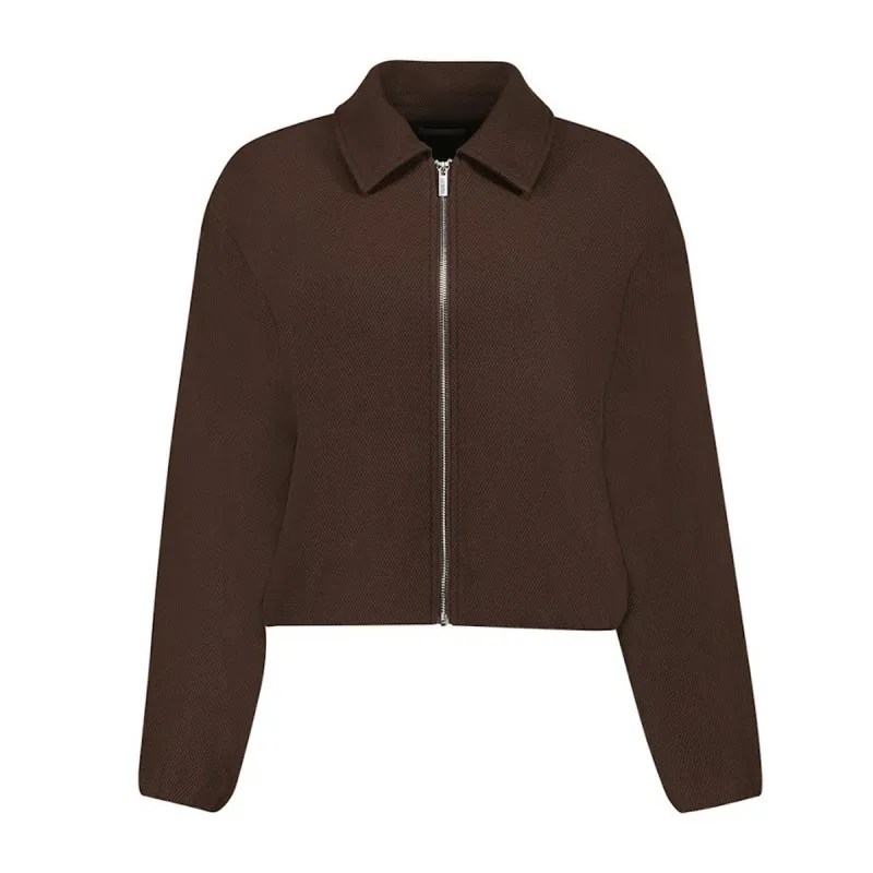 Geisha Bomber bruin met rits