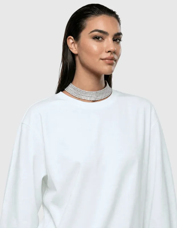 Shoeby Egg Shape Longsleeve T-shirt Wit