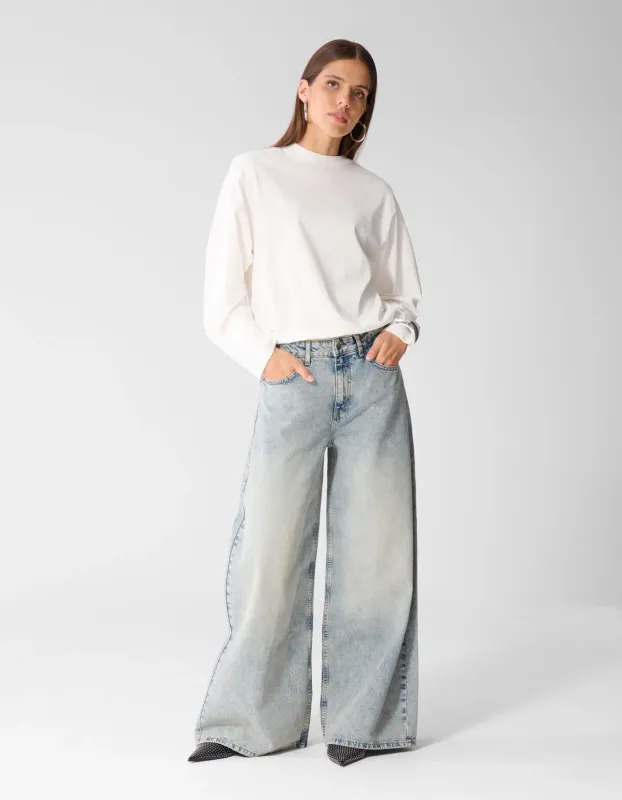 Shoeby Curved Wide Leg Fit Jeans