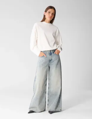 Shoeby Curved Wide Leg Fit Jeans