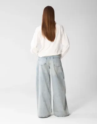 Shoeby Curved Wide Leg Fit Jeans