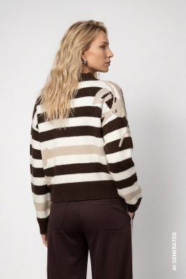 Monari trui met print Bruin