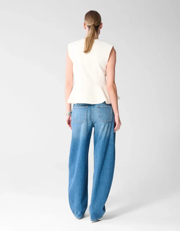 Shoeby Barrel Fit Jeans Donkerblauw