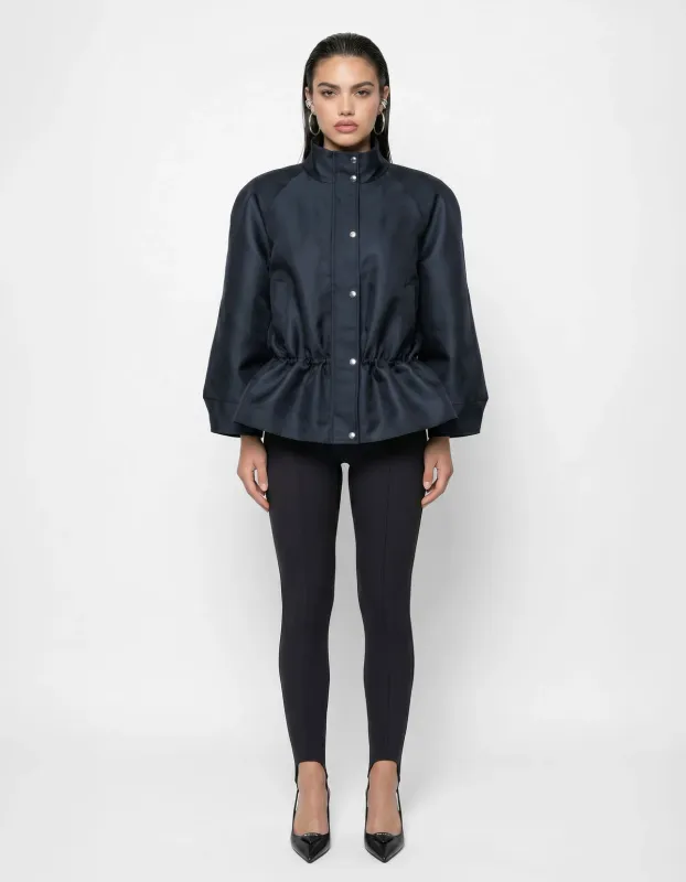 Shoeby Drawstring Satin Twill Jack Zwart