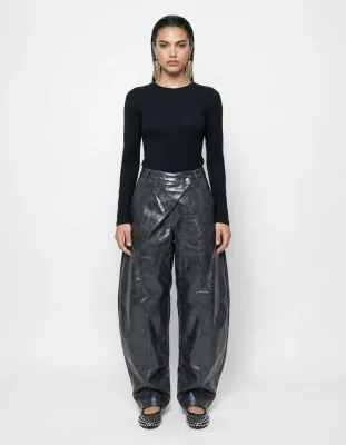Shoeby Zachte Longsleeve Top Zwart