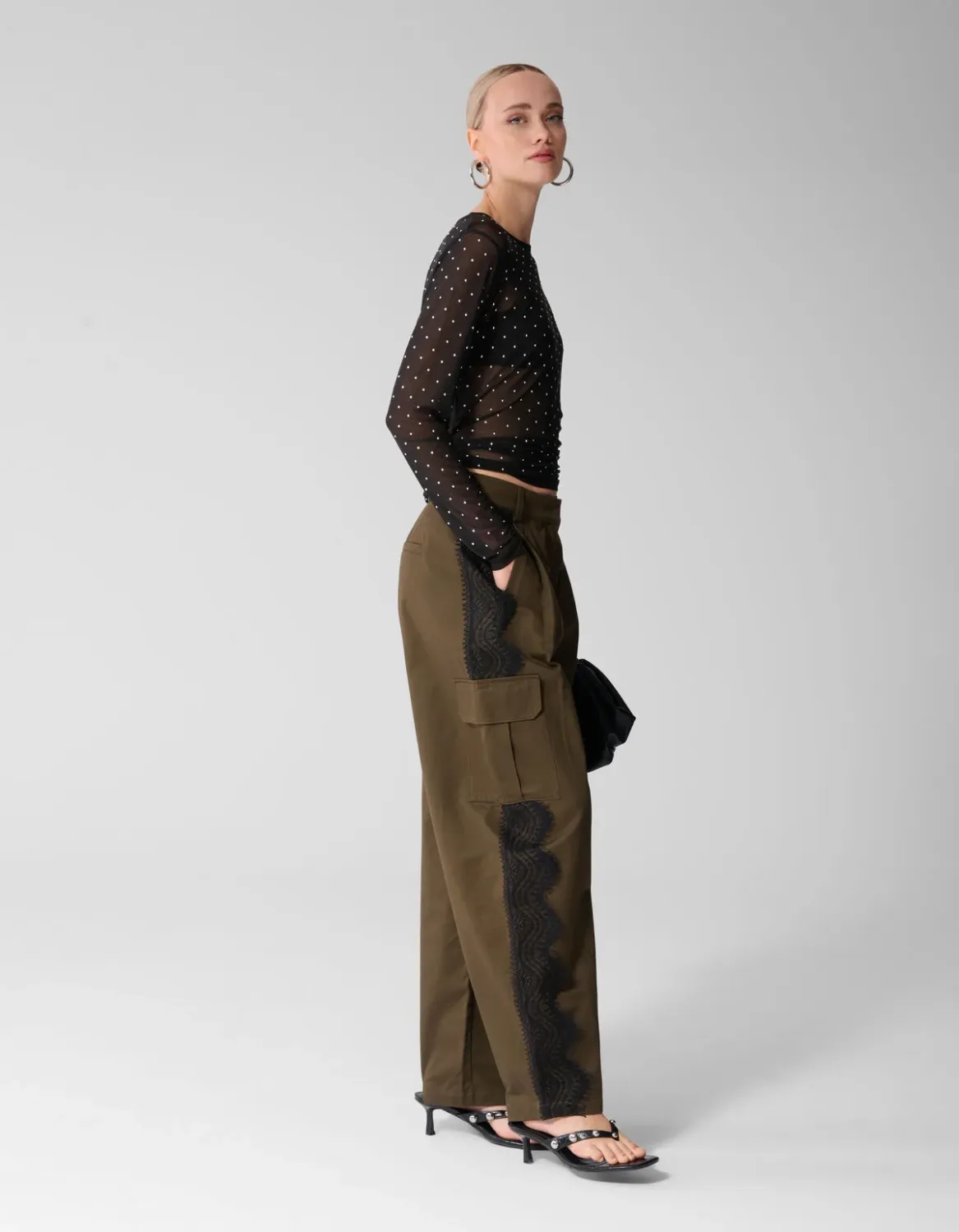 Shoeby Cargo Lace Broek Khaki