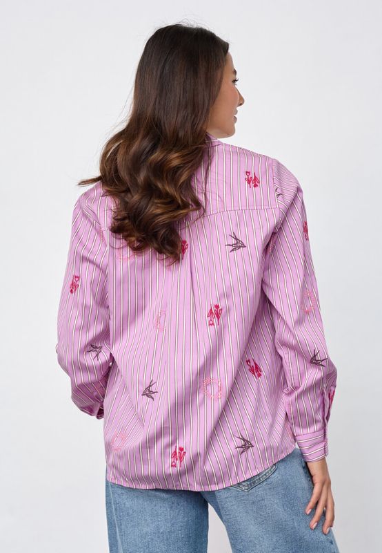 Sisters Point gestreepte blouse met gebreide details