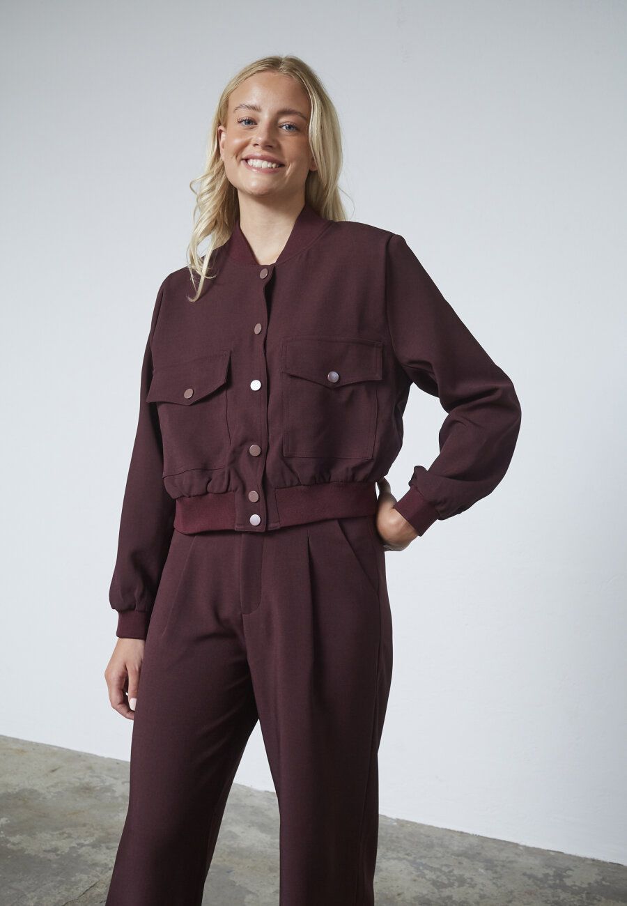 Sisters Point Garwin jacket met knopen bordeaux