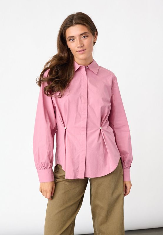 Sisters Point Blouse met knoopdetail roze
