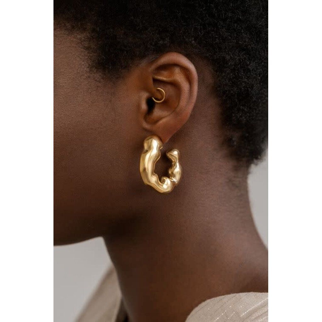 My Jewellery Earring hoops organic Goud MJ12771