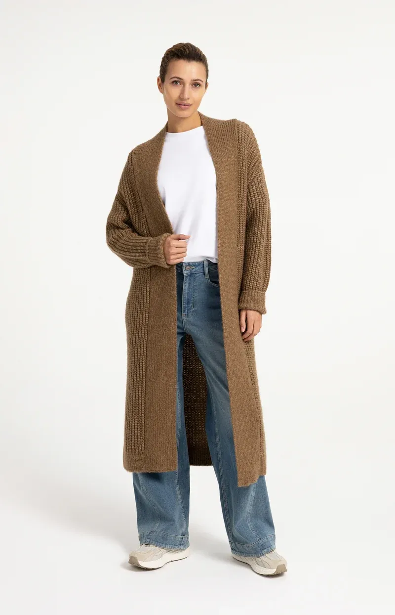 Yaya Denim jeans met wijde pijpen en naaddetails - L32