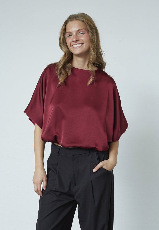 Sisters Point Gufo blouse top bordeaux