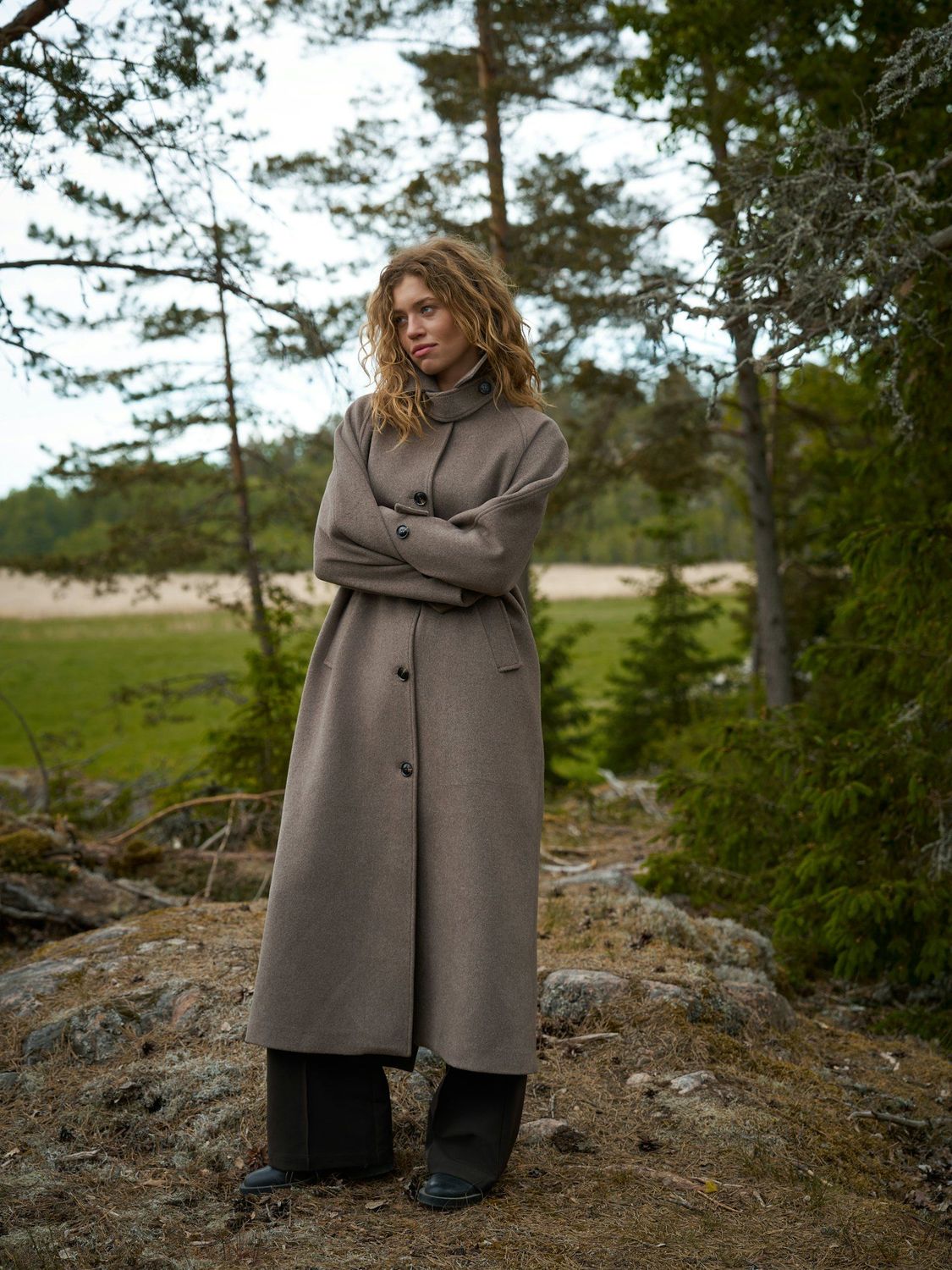 Neo Noir Keaton  Coat Taupe