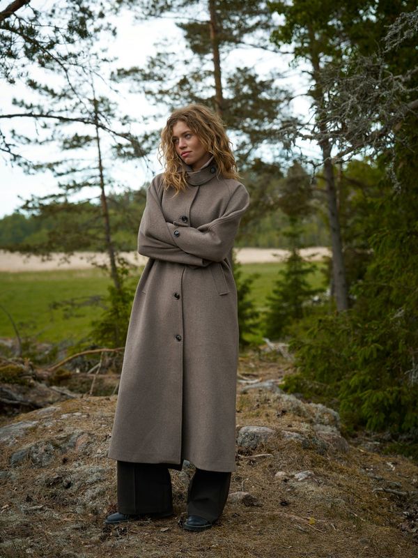 Neo Noir Keaton  Coat Taupe