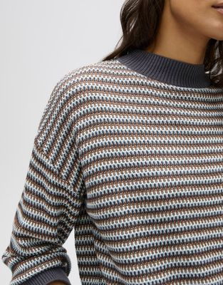 Opus Multicolor trui in BCI katoenmix Regular Fit