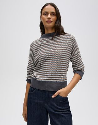 Opus Multicolor trui in BCI katoenmix Regular Fit