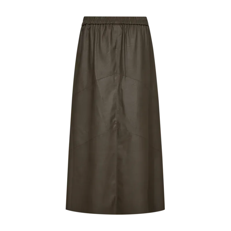 Freequent leatherlook rok bruin